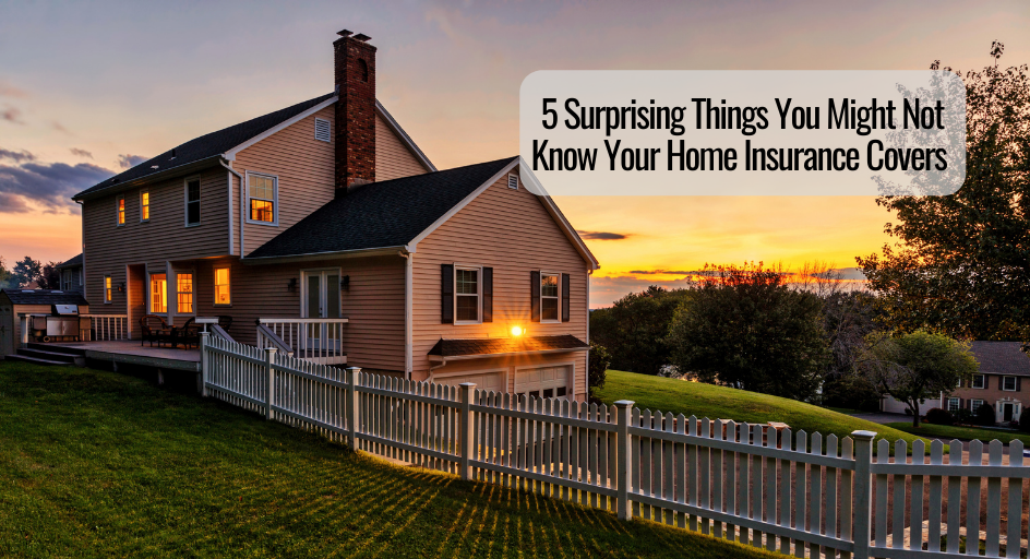 home with a white picket fence in the sunset